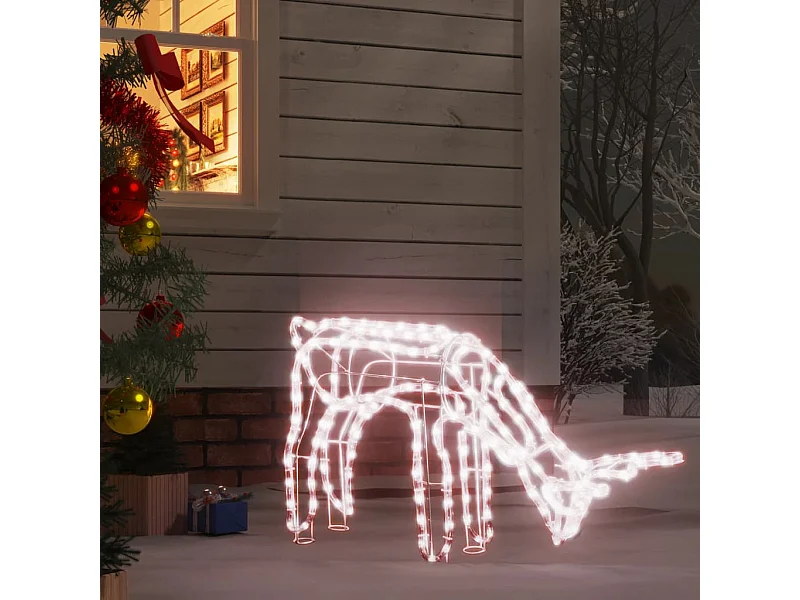 Renna di Natale Bianco caldo 73x31x45 cm