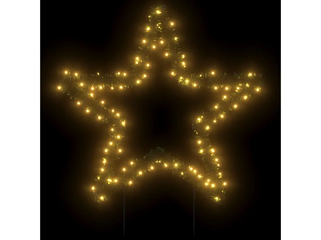Décoration lumineuse étoile de Noël avec piquets 115 LED 85 cm