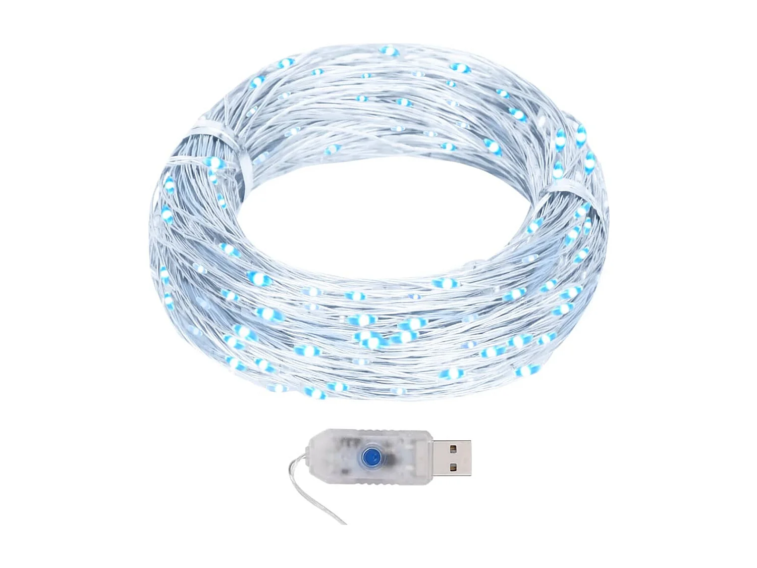 Guirlanda de luz micro LED 40m 400LED branco frio 8 funções