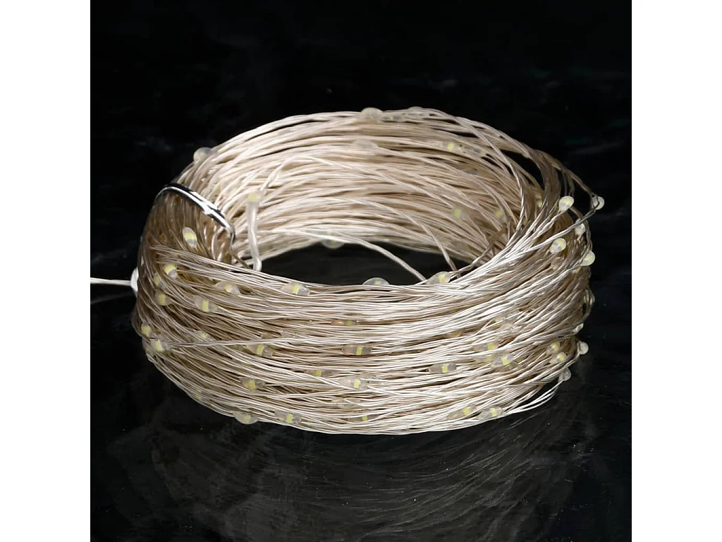 Guirlanda de luz micro LED 40m 400LED branco frio 8 funções