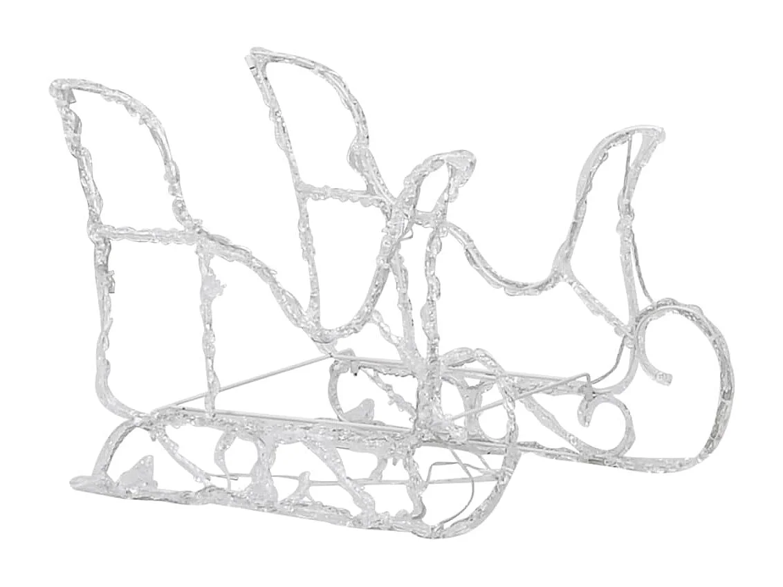 Decorazione natalizia Renna e slitta 160 LED 130 cm Acrilico