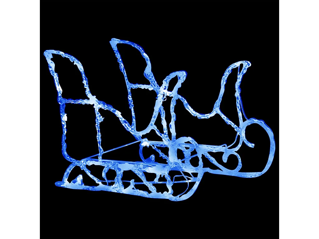 Décoration de Noël Rennes et traîneau 160 LED 130 cm Acrylique