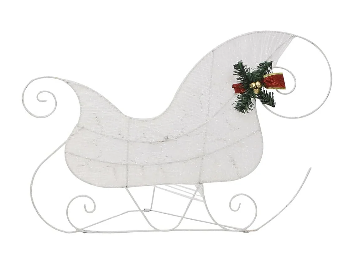 Decorazione natalizia Renna e slitta 60 LED da esterno Bianco