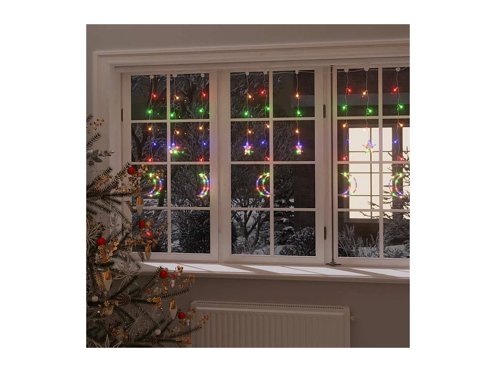 Guirlande lumineuse étoile et lune avec télécommande 345 LED