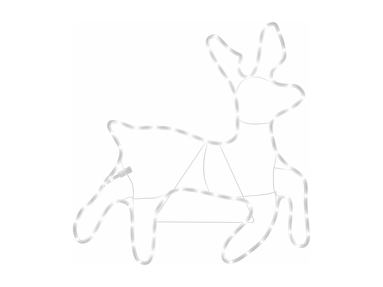 Figure de renne de Noël avec 72 LED Blanc chaud 57x55x4,5 cm
