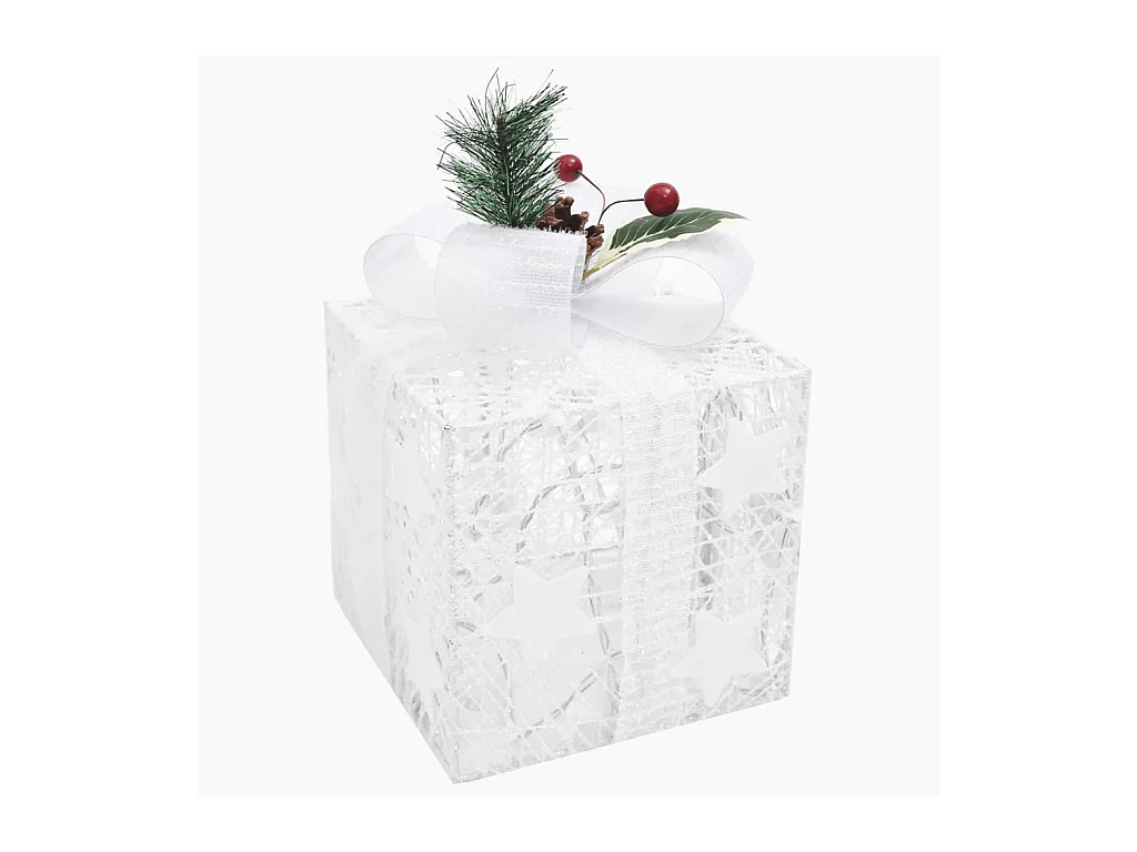 Boîtes-cadeaux de Noël décoratives 3 pcs Extérieur Intérieur
