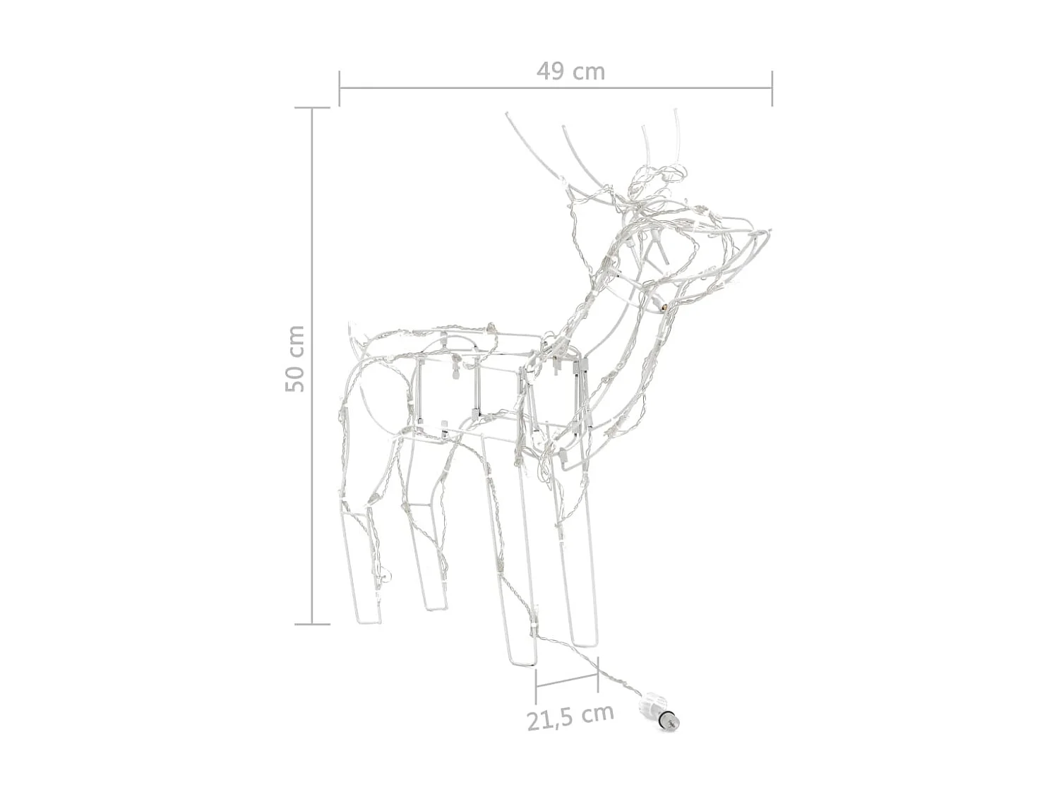 Cordon lumineux de Noël 3 pcs Rennes 229 LED