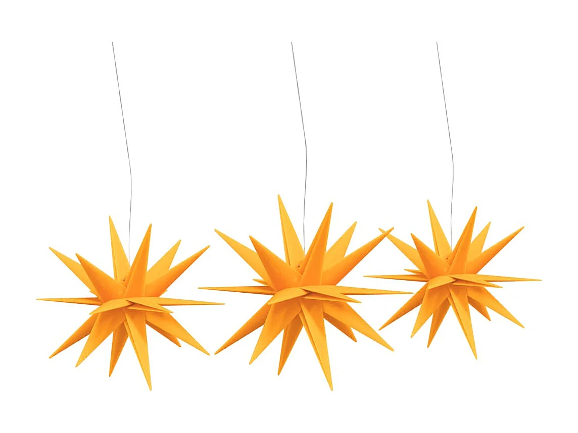 Lumières de Noël avec LED 3 pcs pliable jaune