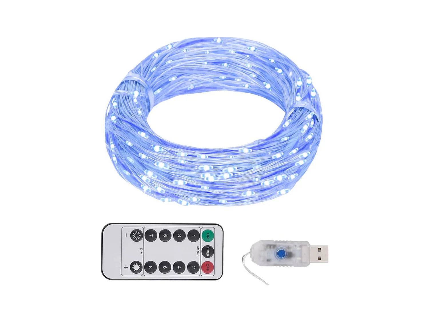 Guirlande LED avec 300 LED Bleu 30 m