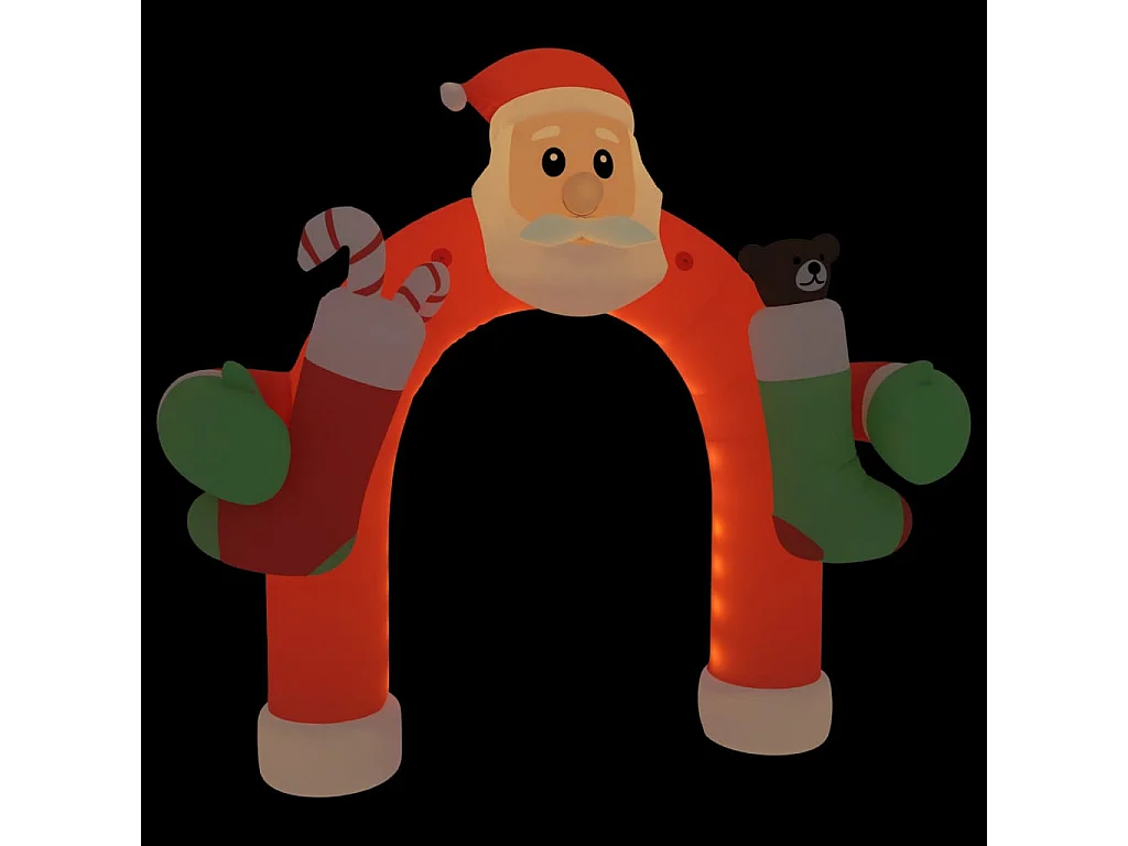 Aufblasbare Weihnachtsbogentür mit LED 320 cm