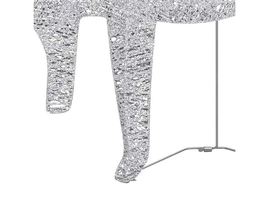 Decorazione natalizia Renna e slitta 60 LED da esterno Argento