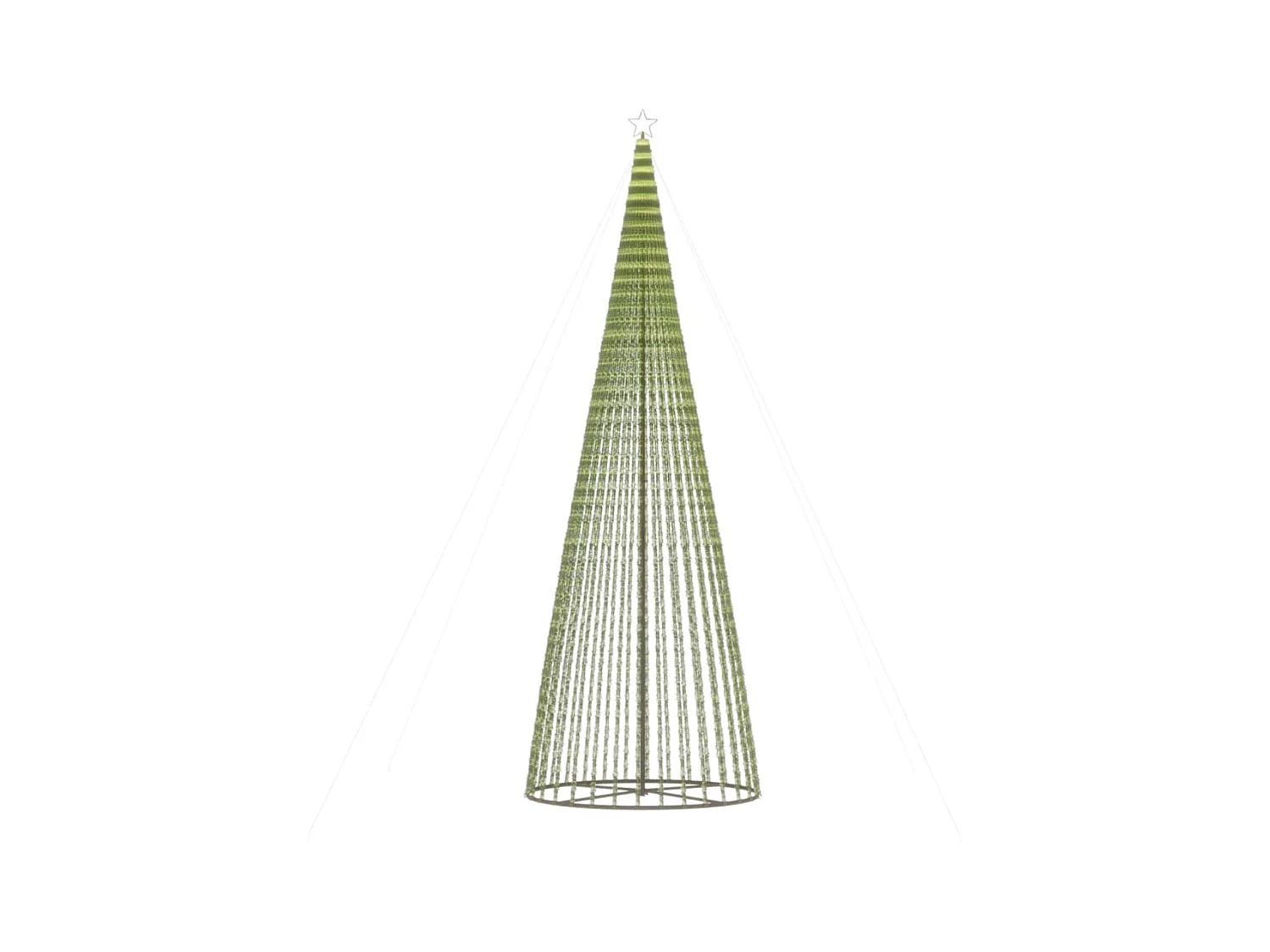 Konischer leuchtender Weihnachtsbaum 1544 warmweiße LED 500 cm