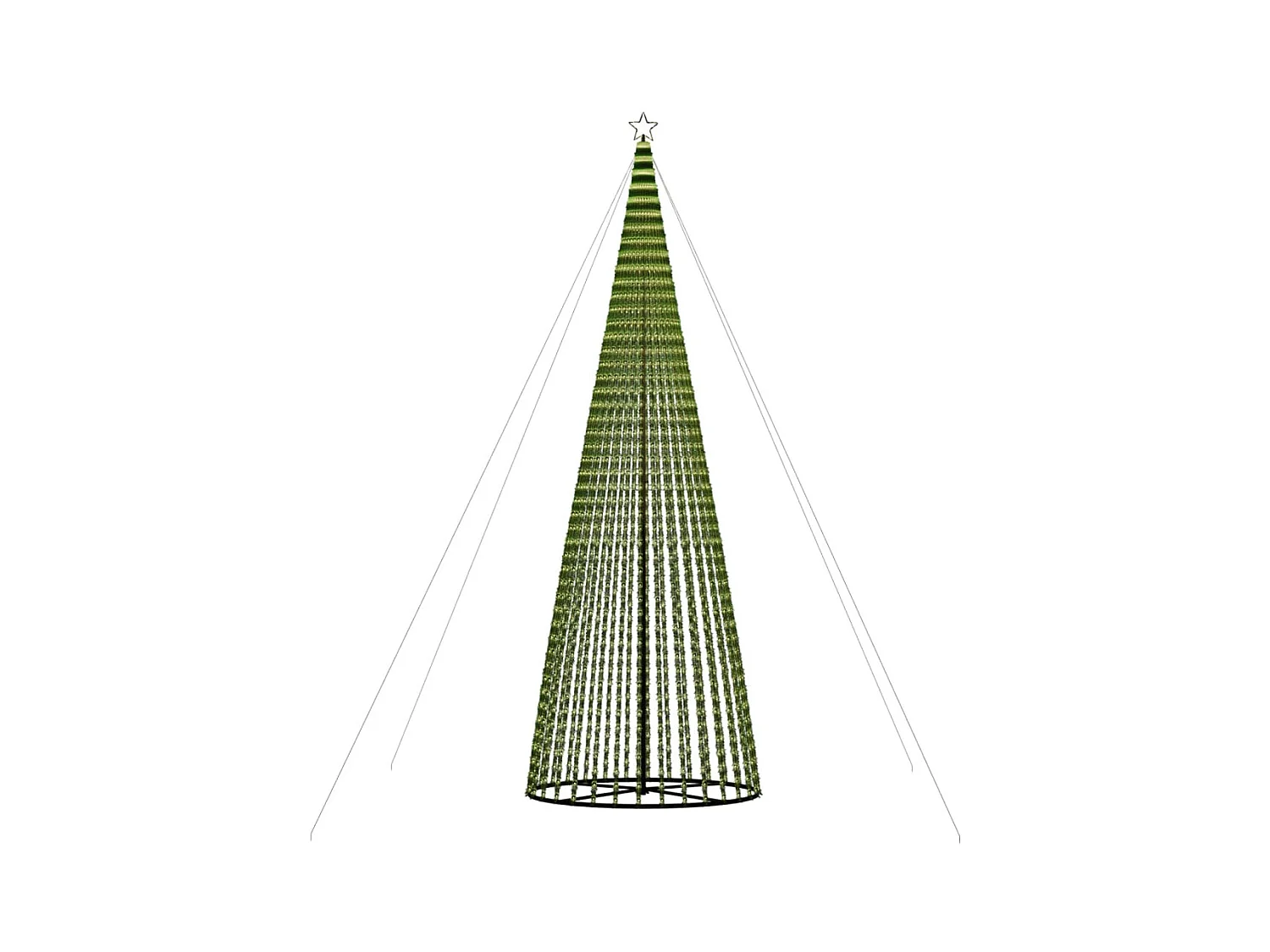 Konischer leuchtender Weihnachtsbaum 1544 warmweiße LED 500 cm