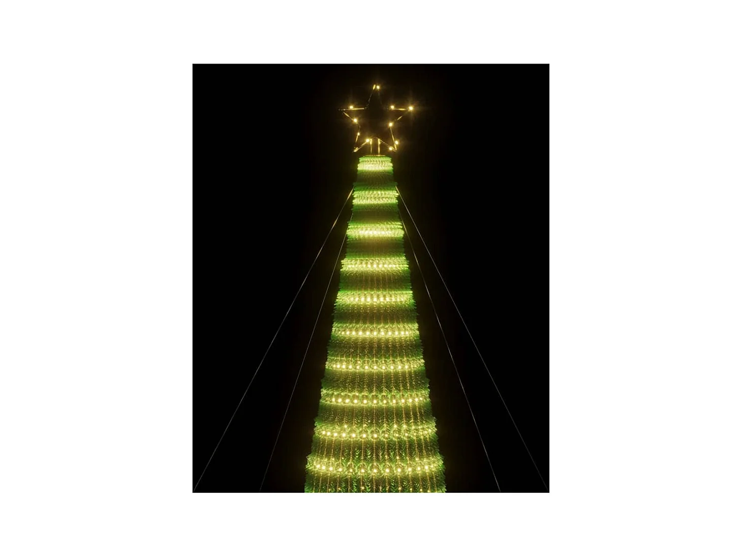Konischer leuchtender Weihnachtsbaum 1544 warmweiße LED 500 cm