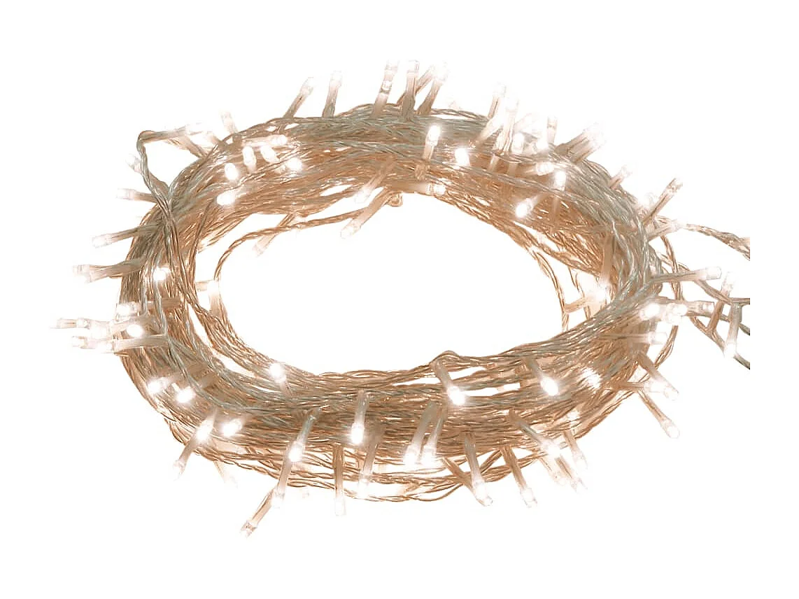 Guirlanda de LED com 600 LEDs brancos quentes 60 m PVC
