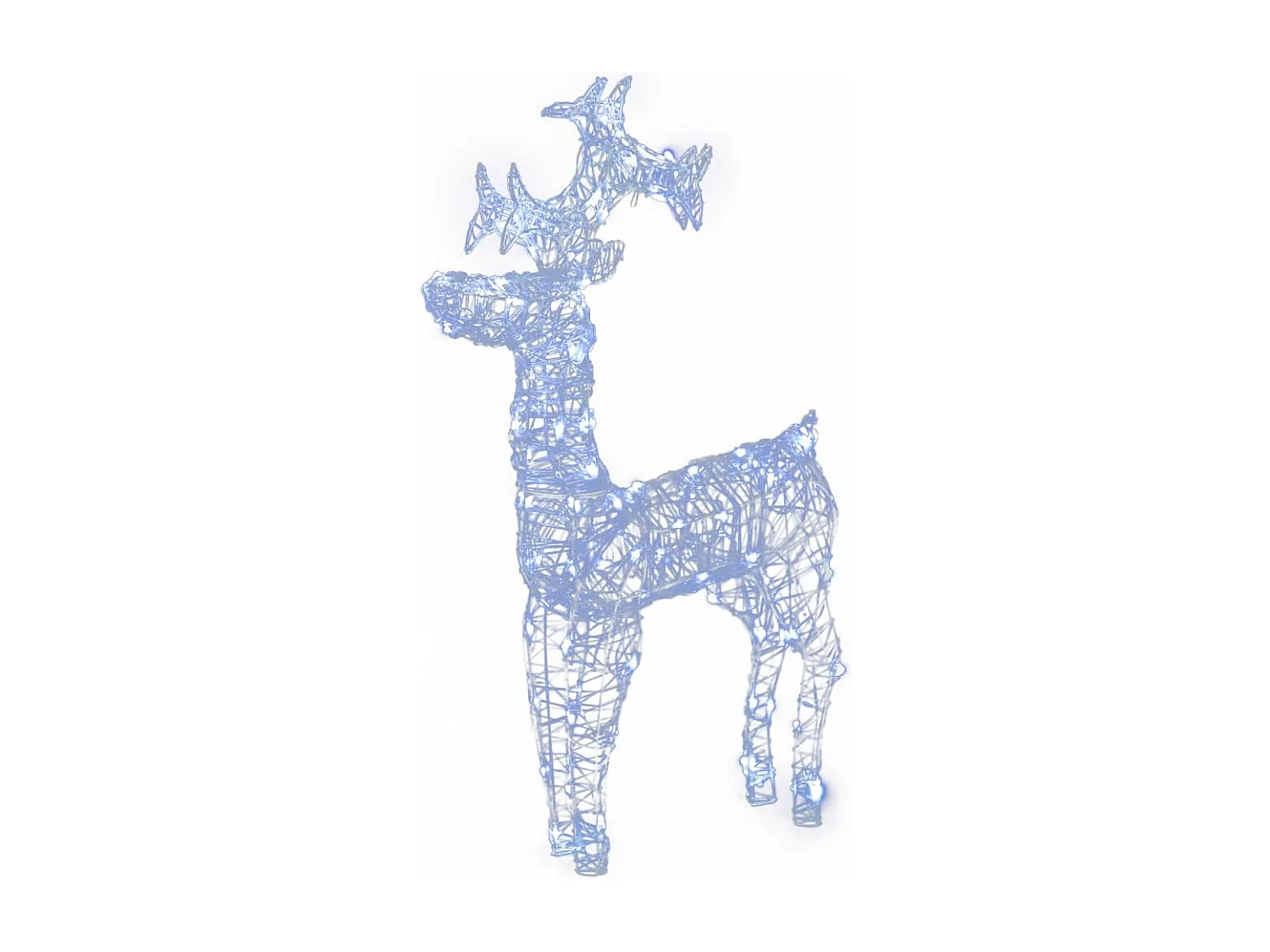 Decorazioni natalizie Renna 3 pz 60x16x100 cm Acrilico