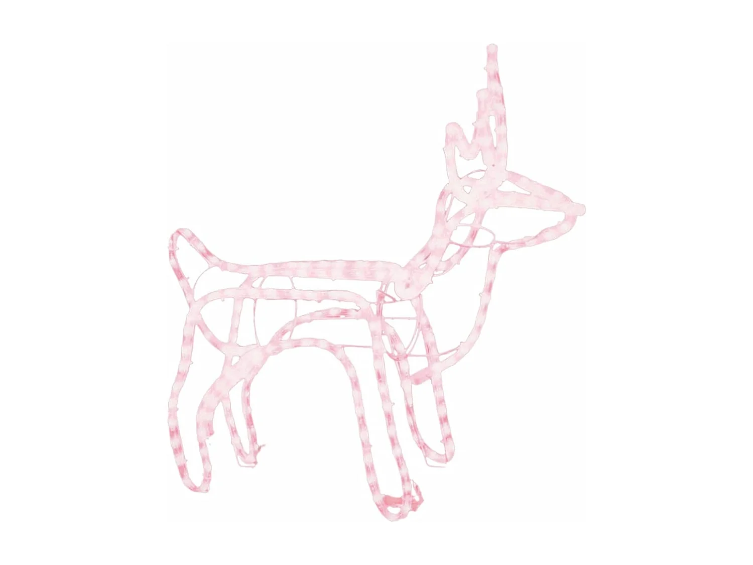 Rena de Natal Branco quente 60x30x60 cm