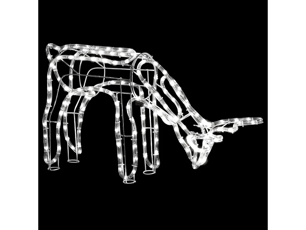 Renne di Natale 3 pz Bianco freddo 73x31x45 cm