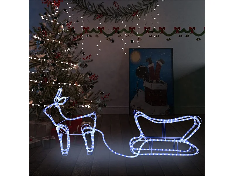 Rendieren en slee buiten kerstdecoratie 252 LED