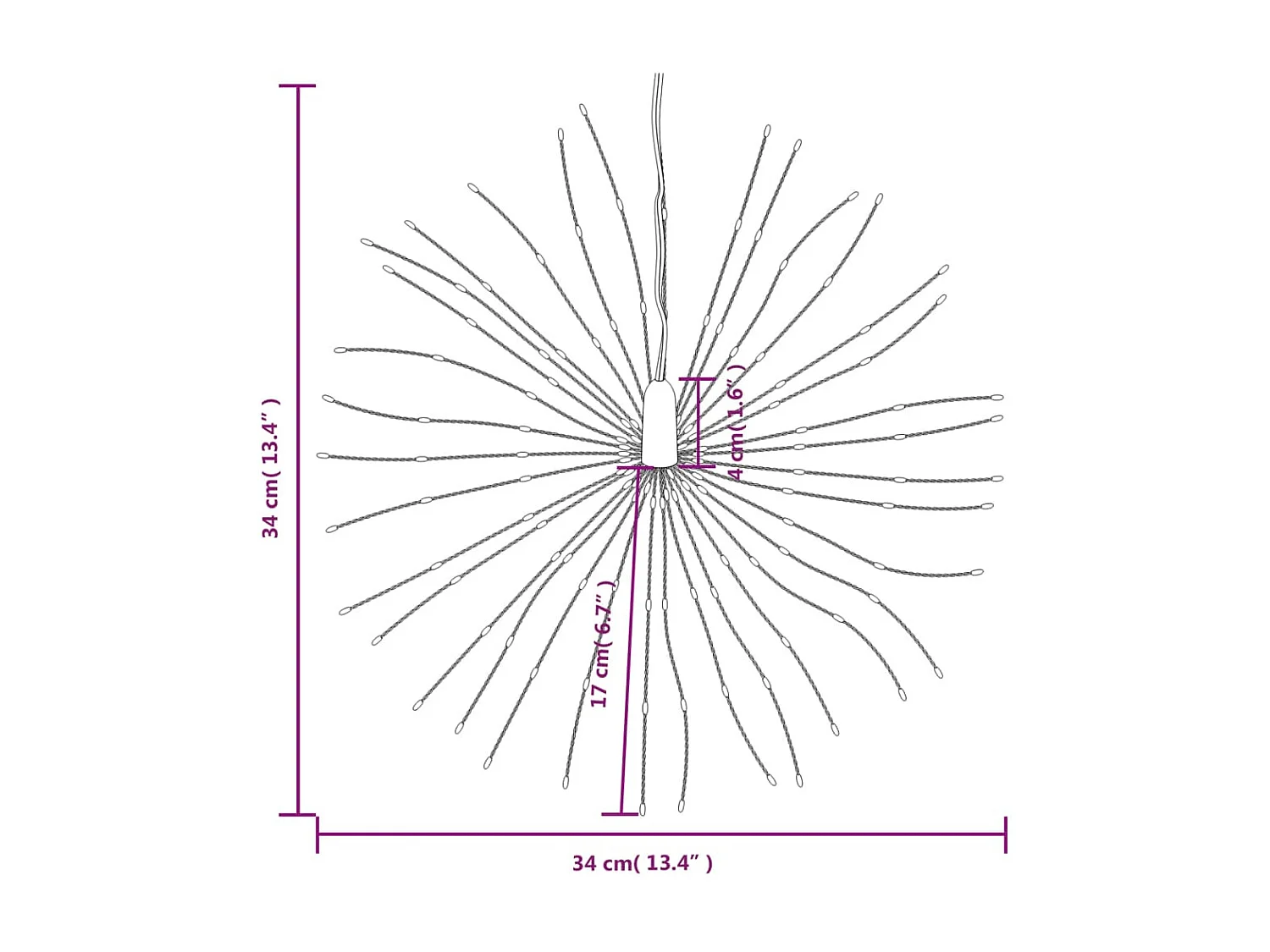Strahlender Weihnachtsstern 140 LED 8 Stück kaltweiß 17 cm