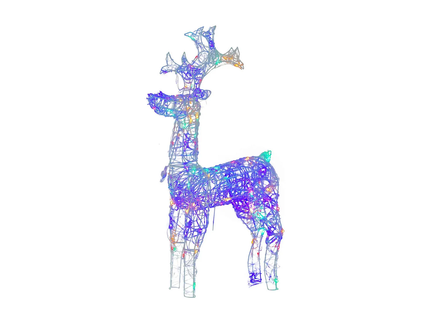 Decorazioni natalizie Renna 3 pz 60x16x100 cm Acrilico