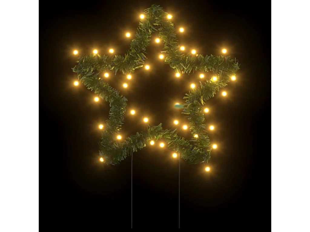 Décoration lumineuse étoile de Noël piquets 3 pcs 50 LED 29 cm