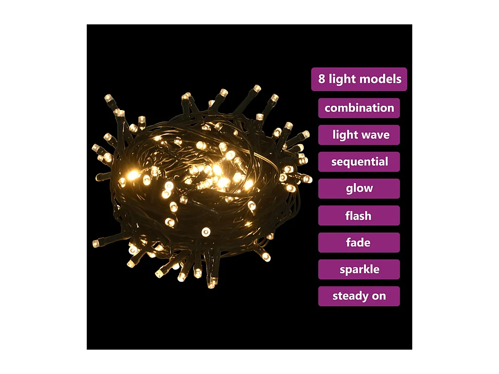 Set palline di Natale con piccone e 150 LED 61 pz. Bianche e grigie