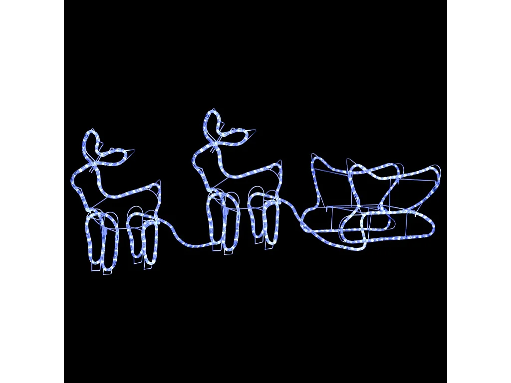 Décoration de Noël d'extérieur Renne et traîneau 576 LED