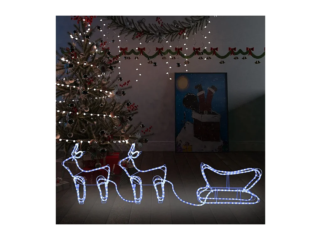 Rendieren en slee buiten kerstdecoratie 576 LED