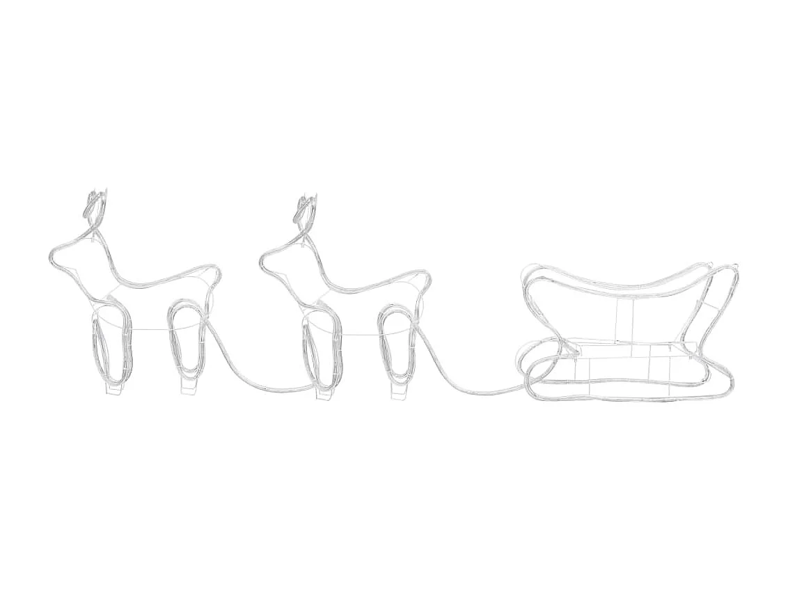 Décoration de Noël d'extérieur Renne et traîneau 576 LED