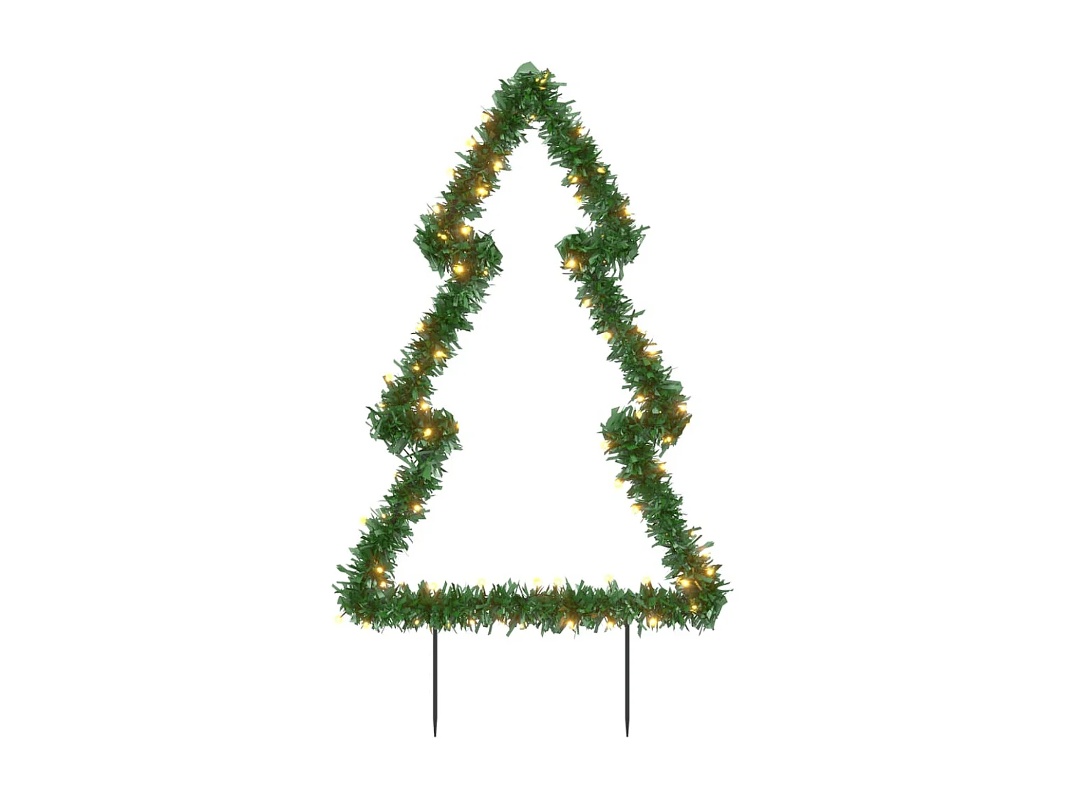 Décoration lumineuse arbre de Noël avec piquets 80 LED 60 cm