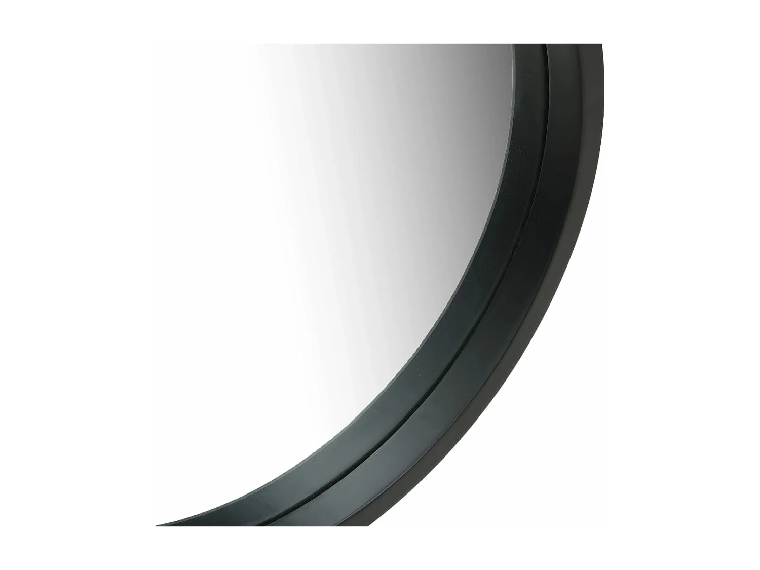 Espejo de pared con correa negro 50 cm