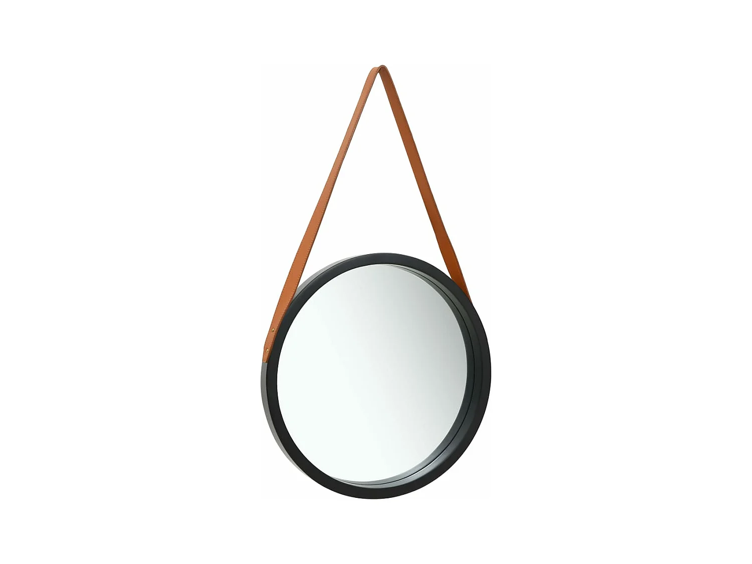 Miroir mural avec sangle 50 cm Noir