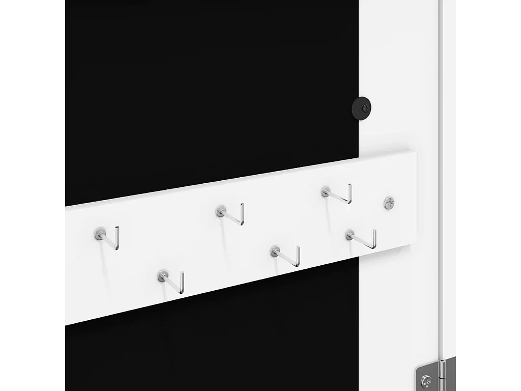 Espejo con joyero y luces LED para pared blanco