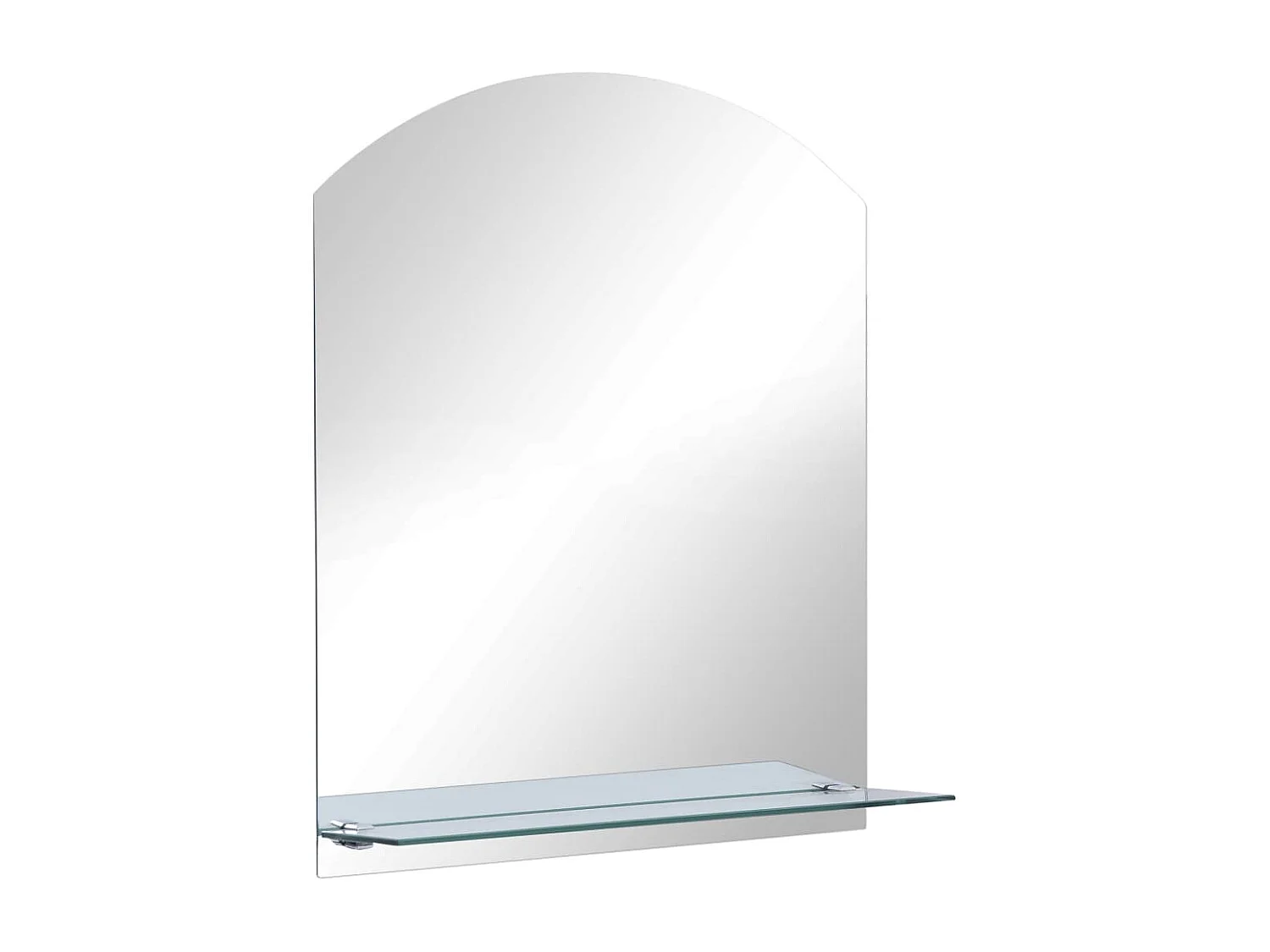 Espejo de pared con estante de vidrio templado 30x50 cm