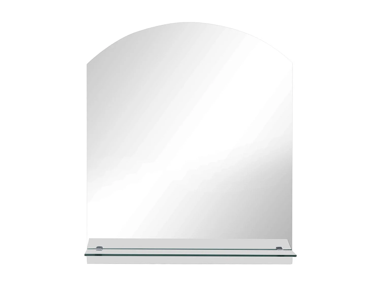 Espejo de pared con estante de vidrio templado 30x50 cm