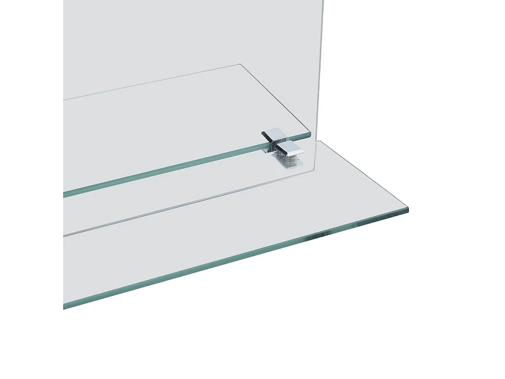 Espejo de pared con estante de vidrio templado 30x50 cm