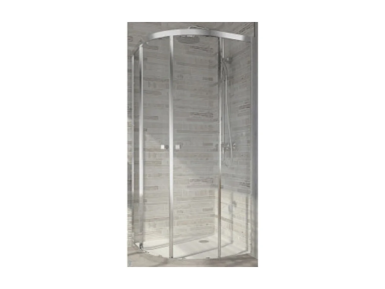 Jacob Delafon Paroi de douche quart de rond coulissant Serenity Chromé 90 cm