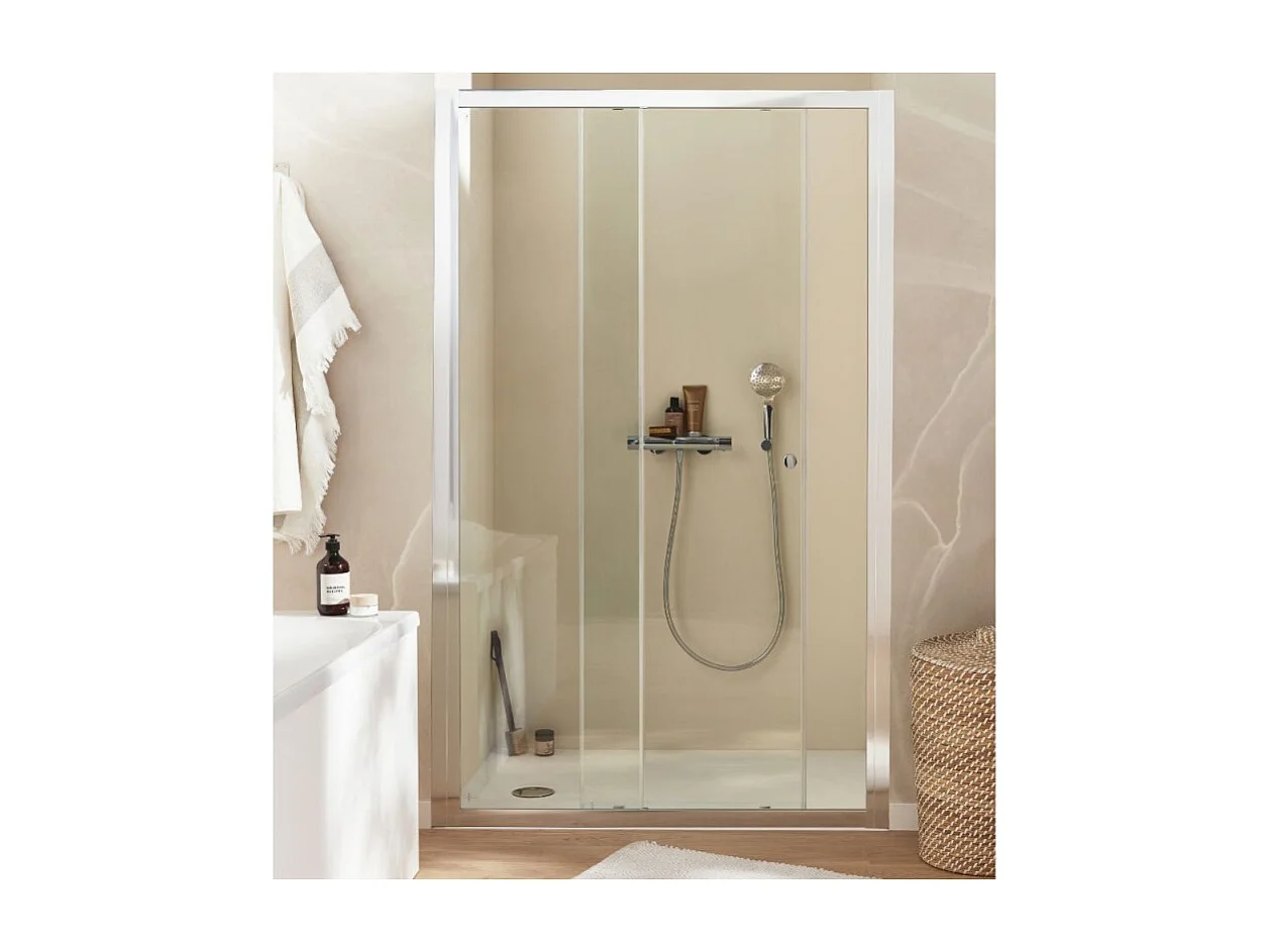 Paroi douche JACOB DELAFON Serenity, 120 cm, porte coulissante réversible instal. Niche