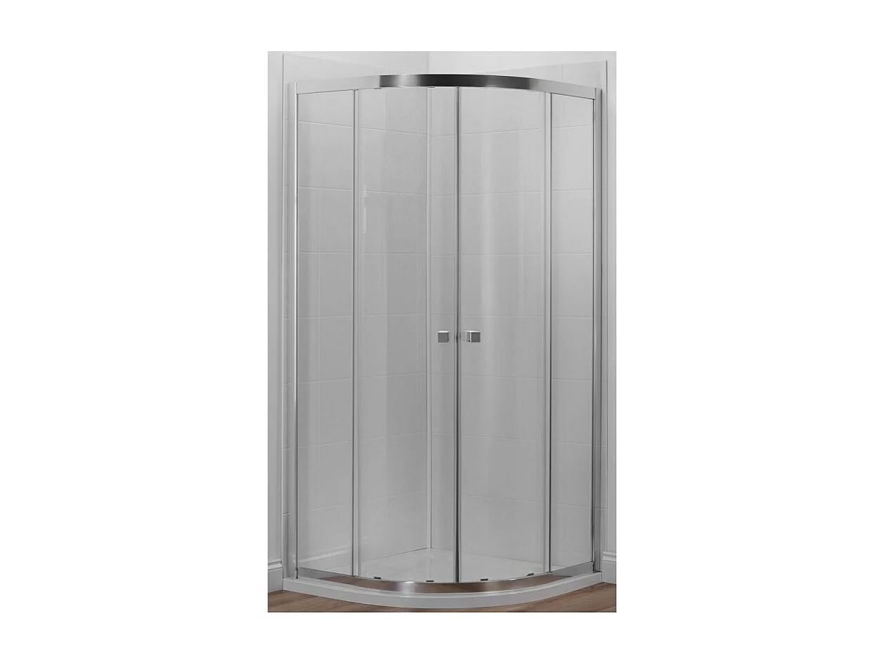 Jacob Delafon Paroi de douche quart de rond coulissant Serenity Chromé 80 cm