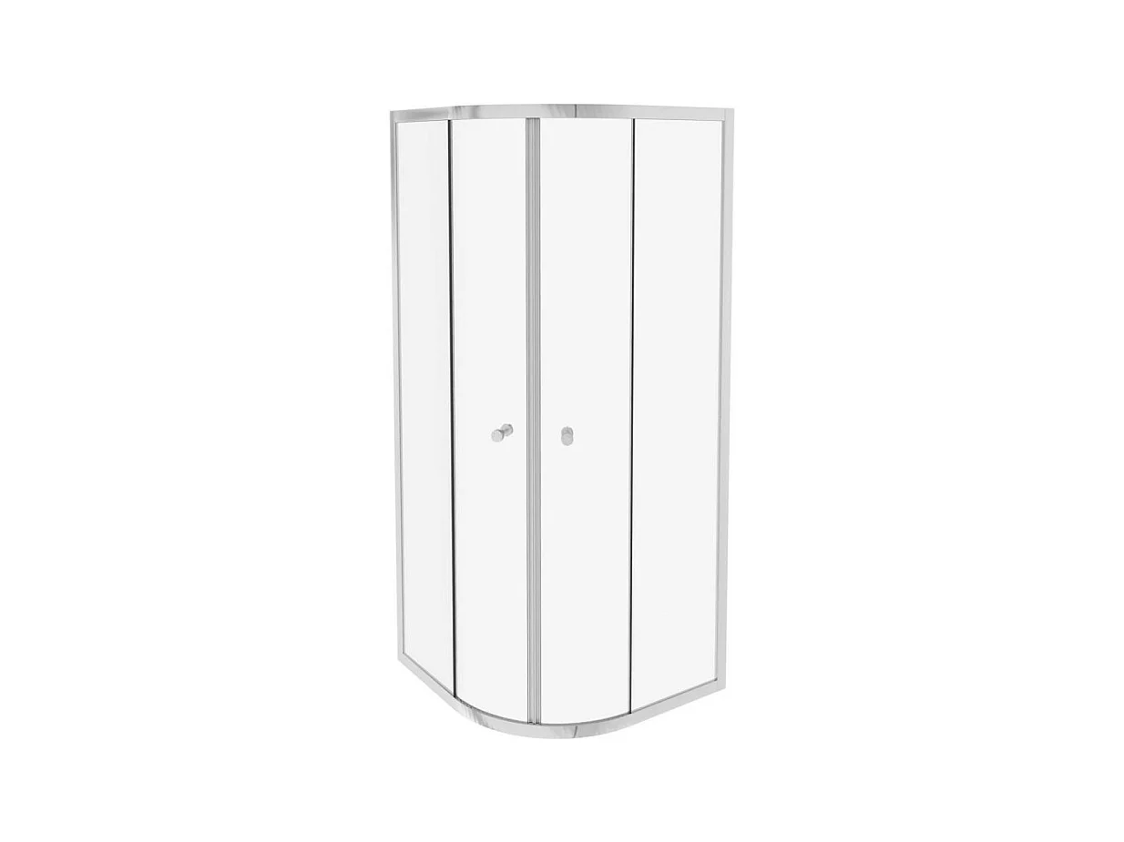 Jacob Delafon Paroi de douche quart de rond coulissant Serenity Chromé 80 cm