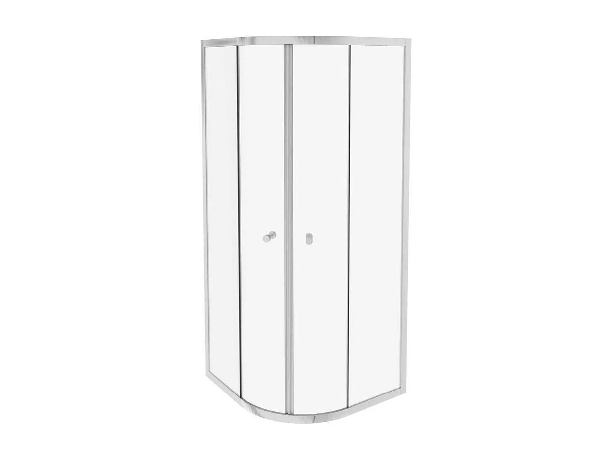 Jacob Delafon Paroi de douche quart de rond coulissant Serenity Chromé 80 cm