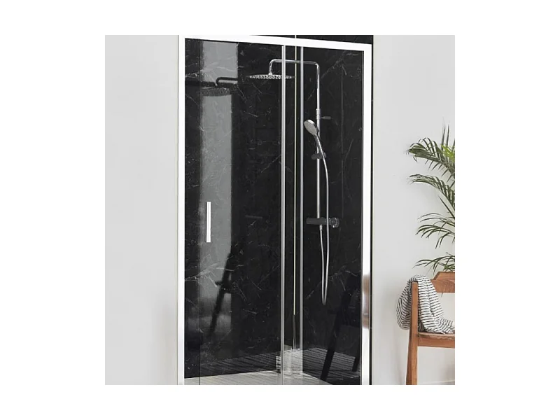Paroi de douche JACOB DELAFON L'ingénieuse porte coulissante, installation niche 100 x 200