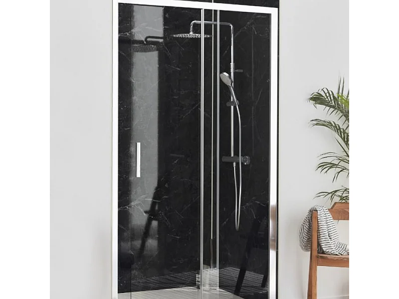 Paroi de douche JACOB DELAFON L'ingénieuse porte coulissante, installation niche 100 x 200