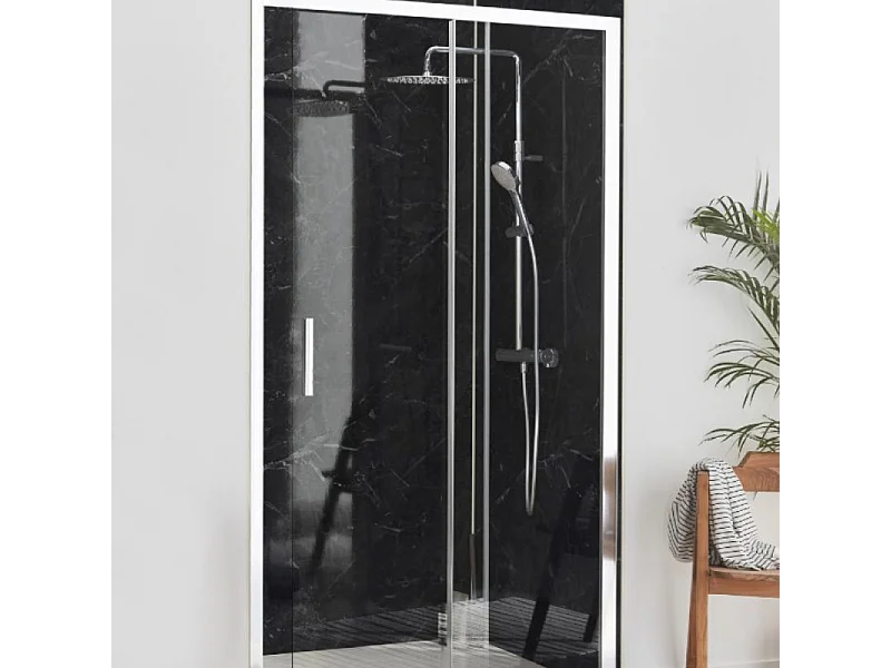 Paroi de douche JACOB DELAFON L'ingénieuse porte coulissante, installation niche 100 x 200