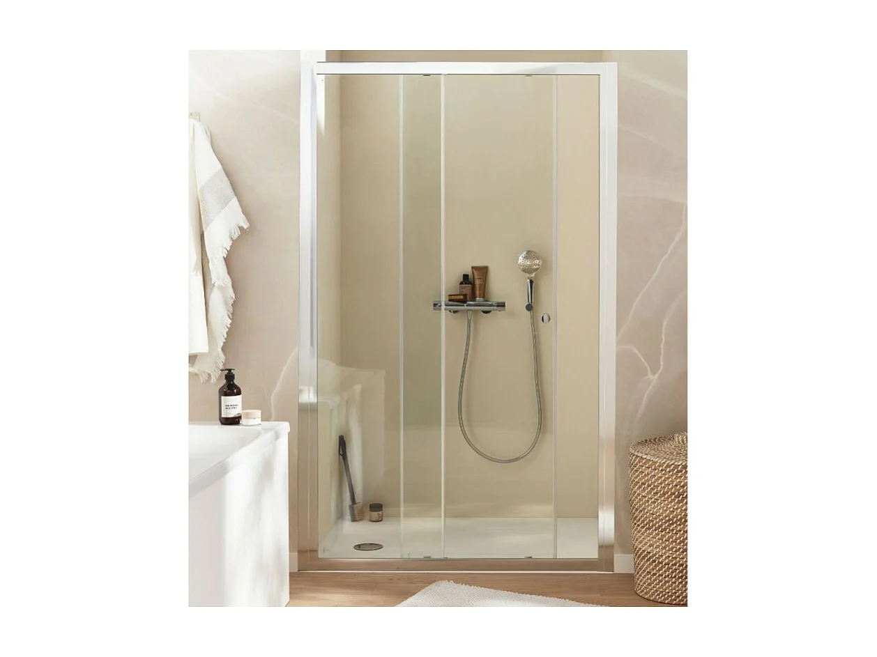 Paroi douche JACOB DELAFON Serenity, 100 cm, porte coulissante réversible instal. Niche