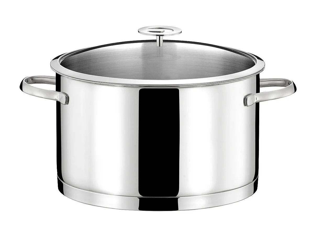 Elysée - 1 faitout inox 24cm avec couvercle et 1 poêle 28 cm revêtement céramique