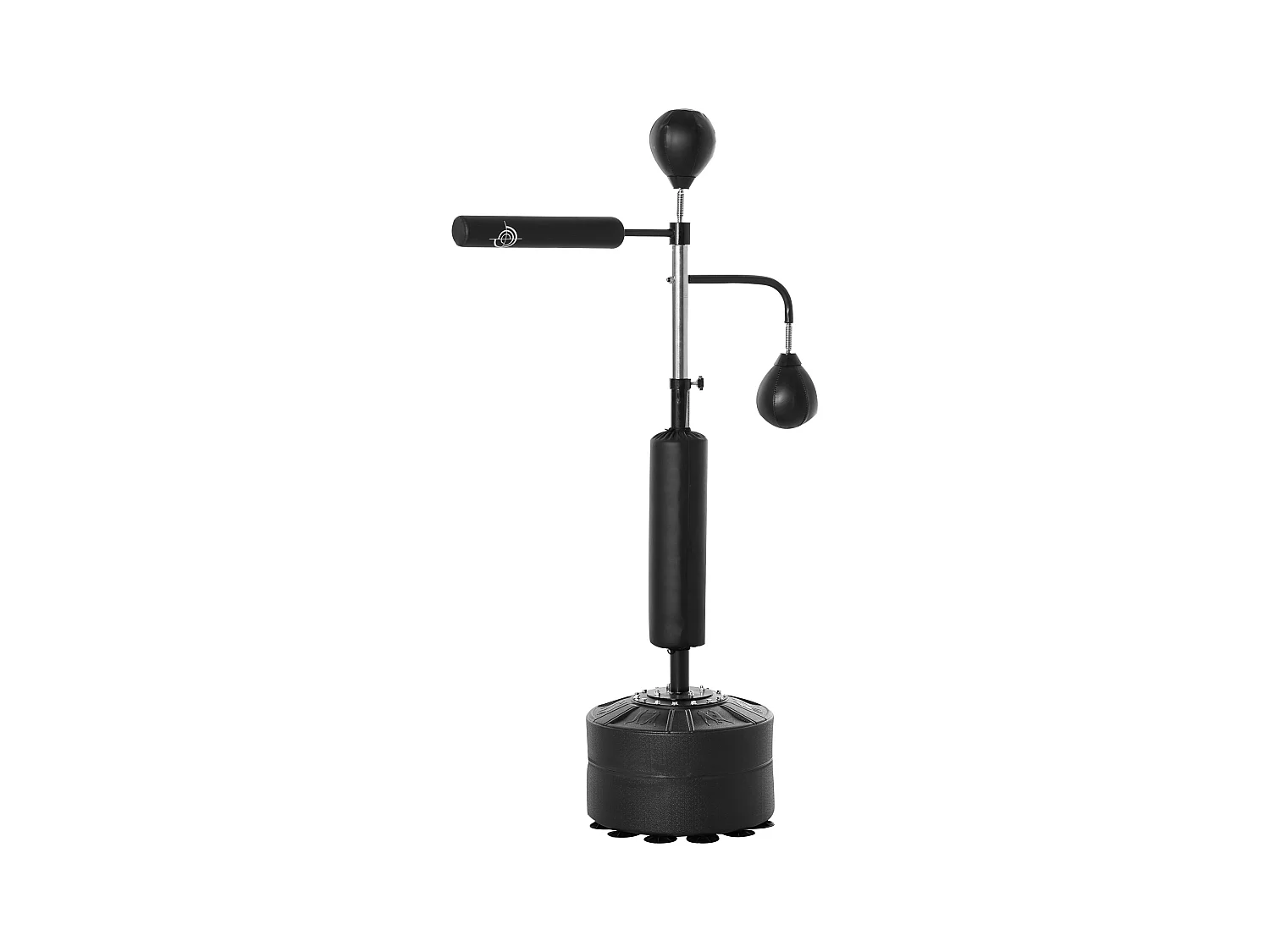 Sac de frappe boxe autoportant punching ball brunier 3 en 1 revêtement synthétique dim. 88L x 50l x 160-230H cm noir