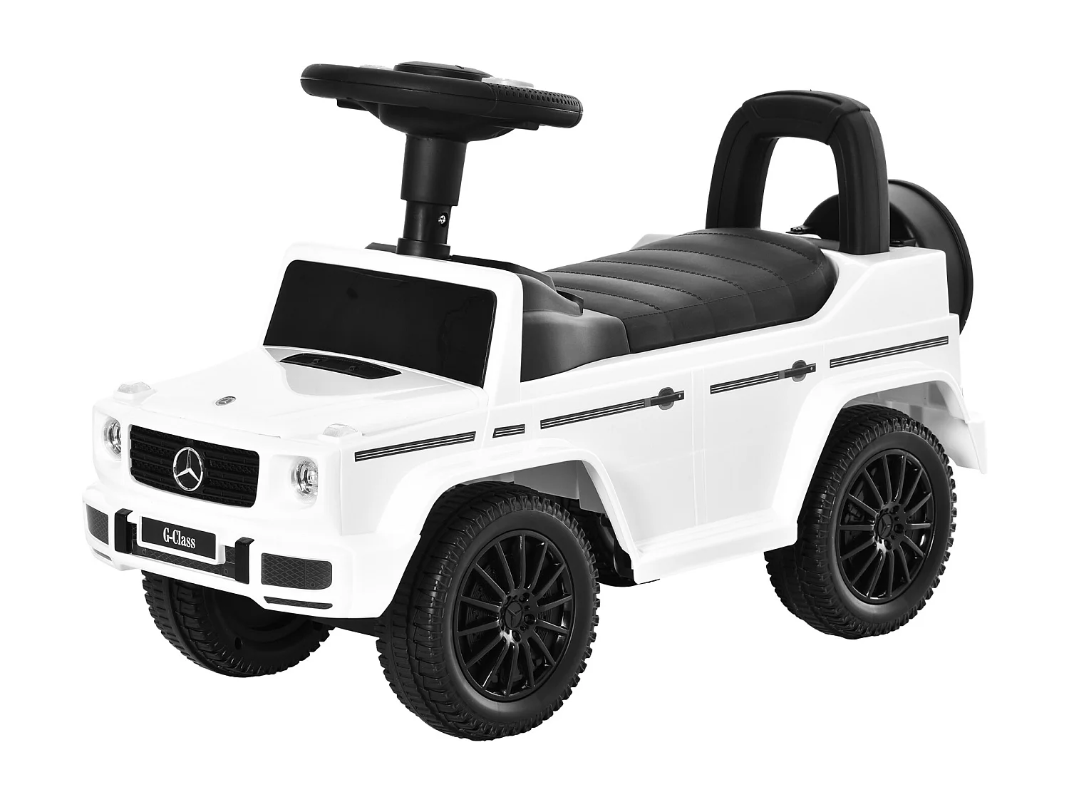 Camion porteur enfants véhicule à pousser licence Mercedes Benz 12-36 mois coffre klaxon phares blanc