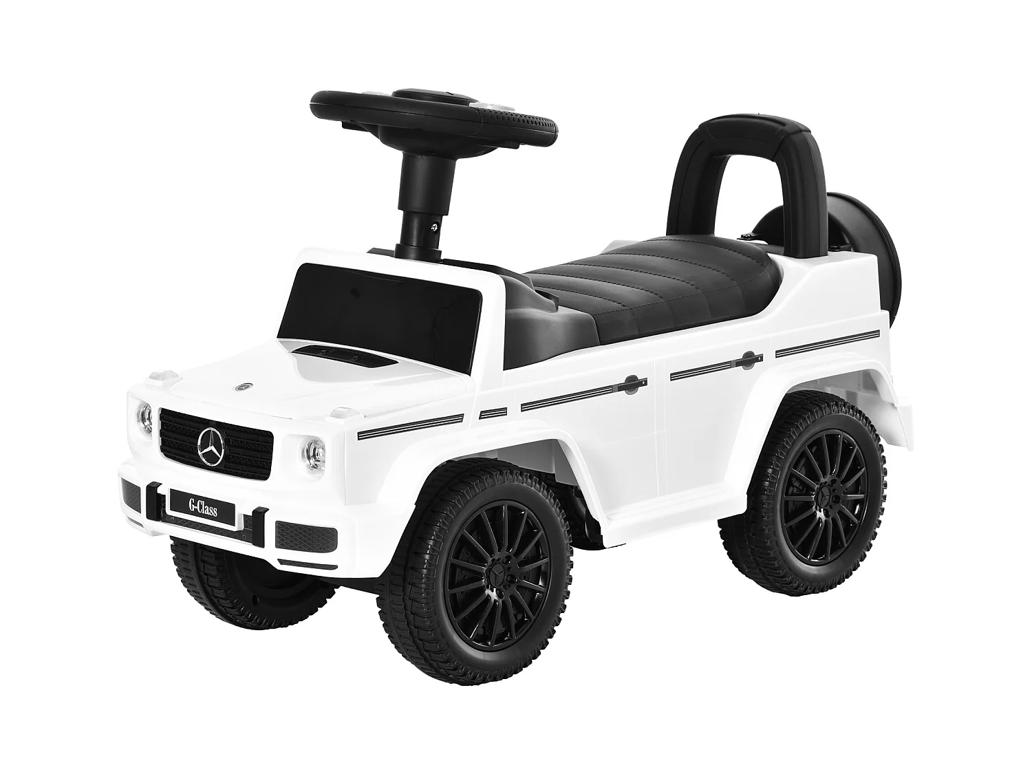 Camion porteur enfants véhicule à pousser licence Mercedes Benz 12-36 mois coffre klaxon phares blanc